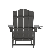 Flash Furniture HDPE Indoor/Outdoor Adirondack Chair, Gray, 2-Pack