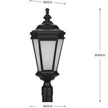 Progress Lighting Crawford Outdoor Post Light, Black