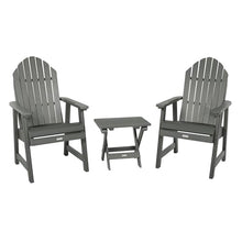 Highwood AD-KITCHDA1-CGE The Adirondack Collection Hamilton Deck Set with Folding Side Table, Coastal Teak