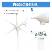 MPPT 3KW 12V 24V 48V Permanent Magnet Wind Turbine Generator Power Kit