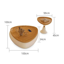 Side End Table Solid Wood Coffee Table Set for Living Room Rustic Style, Perfect for Modern or Traditional Decor, Ideal for Small Spaces Accent Coffee Table for Living Room Bedroom Office