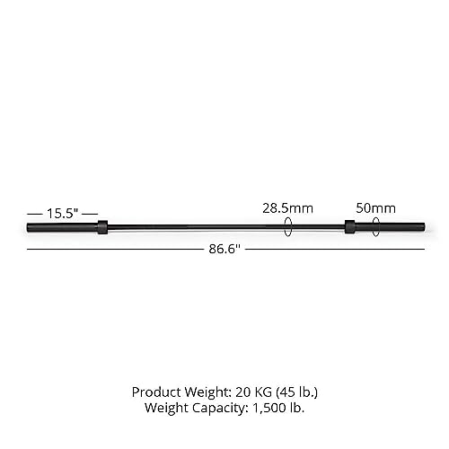Titan Fitness 20KG 28.5MM TITAN Series Olympic Barbell Black Cerakote