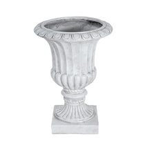 GDFStudio Antique White 26" Urn Planter – Handcrafted MGO Decorative Planter for Indoor Outdoor Use – Classic Garden Patio Living Room Flower Pot, 18.75"x18.75"x26.25", Sturdy, No Assembly Required