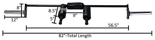 Ader Sporting Goods Safety Squat Bar 82" for Compact Space Black Chrome
