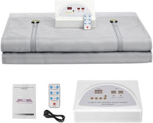 TZLGMDER Home Spa Sauna Weight Loss Fat Burning Heated Sauna Blanket Sauna Blanket Weight Loss Detox Home Spa Salon Fitness Machine(Silver)