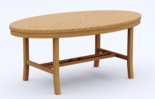 Grade-A Teak Wood Dining Marymount 72" Oval Table #2536