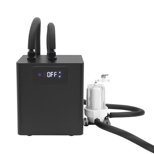 Hanmorfarbi Ice Bath Water Chiller with Pump, 1/3HP Portable Cold Plunge Chiller, Adjustable Temp 36-122°F, Quiet <40dB for Outdoor Cold Plunge Tub, Home Gym Recovery, US Plug 110V