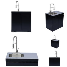 98" 4-Burner Outdoor Kitchen Island Modular BBQ Grill Black&Sivler LPG