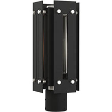 Livex 1 Light Black Outdoor Post Top Lantern Nickel