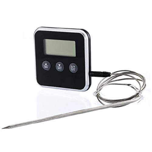 MVUYO Barbecue Food Electronic Digital Display Household Probe Thermometer Fork