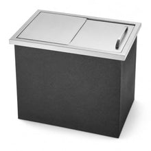 Bario Stainless Steel Drop in Ice Chest 22 x 17 x 12 in, Built-in Ice Cooler with Sliding Cover and Drain for Outdoor Kitchen Bar