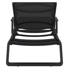 Compamia Tropic Arm Sling Chaise Lounge Black Frame Black
