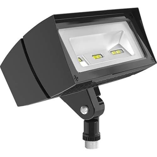 RAB FFLED18/PCU 18W LED Floodlight, Swivel Arm, 5000K, Bronze, 120-277V w/ Photocell