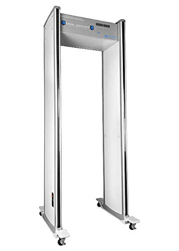Metal Defender 6-Zone Walk-Through Metal Detector with Casters