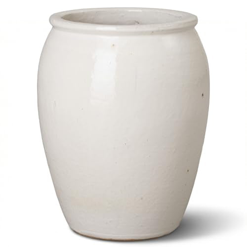 Emissary - Tall Jar Planter, White 16x20 H