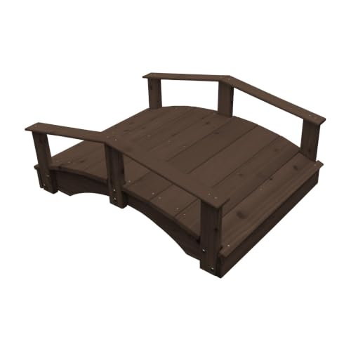 Keystone Amish Co. Cedar Japanese Garden Bridge, 3' x 4', Walnut Stain