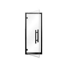 PROSAUNAS Clear & Tinted Glass Sauna Door, Prehung Tinted Glass Sauna Door (Right Hanging, Clear - Black Alder Frame 24x73)