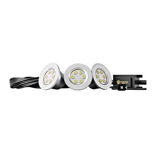 SUPERIOR POND Fountain Light Kit – White LED 3X 6-Watt Fixture, 100 ft Cord