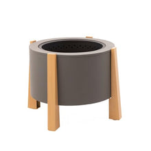 RedFire Lion Outdoor Pellet Fire Pit, Wood Burning Fire Pit for Garden/Patio/Porch/Backyard, Grey