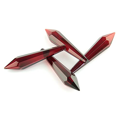 JUIYU Garden Suncatchers 38mm/63mm/76mm Dark Red K9 Crystal Chandelier Pendants Prisms for Decoration Handmade Pendant Necklaces (Color : 63mm, Size : 200pcs)