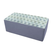 FDP 24" x 48" Rectangle Oversized Outdoor Ottoman Featuring Sunbrella Two-Tone - Weather-Resistant, Fade-Resistant, Assembled Patio Furniture for Backyard, Poolside Seating, 18" H - Mist/Haze