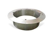 Firebuggz Heavy Duty Smokeless Stainless Steel Fire Pit Ring Insert for Outdoors - 29" Round Insert, 37" Outside Flange, 10" Height