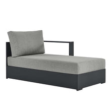 Modway Tahoe Powder-Coated Aluminum Outdoor Chaise Lounge Gray with Weather-Resistant Cushions, Modular Right-Facing Patio Lounger for Pool Furniture or Sectional Sofa Set