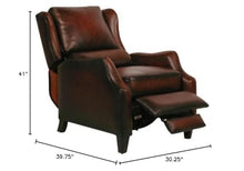 BarcaLounger Berkley ll Leather Wing Power Electric Recliner Color: Stetson Bordeaux