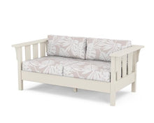 Martha Stewart by POLYWOOD® Acadia Deep Seating Loveseat in Sand/Leaf Dune Burlap