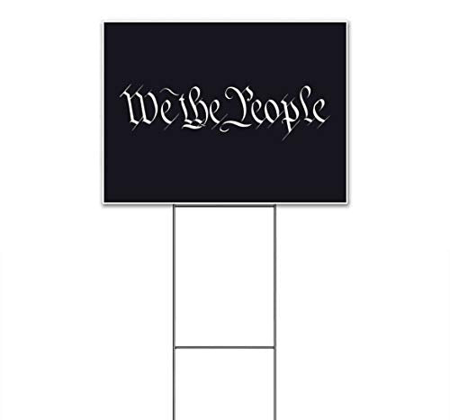 We The People (18" x 24") Yard Sign, Quantity Discounts, Multi-Packs, Includes Metal Step Stake, Bandit, New, Advertising, USA