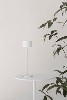 Blomus Stay Outdoor Side Table, Wide 50x35cm / 19.7x13.8in, White