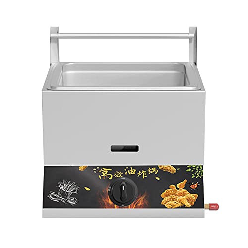ERoomQ Gas Fryer, Large Capacity Stainless Steel Fryer for Home and Commercial, Adjustable Firepower,with Baskets and Lids, for Chips Donuts Fish,Single Cylinder + Fried Blue,Single Cylinder