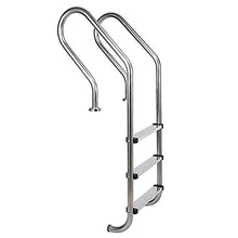 3 Steps Swimming Pool Handrail 304 Stainless Steel Pool Ladder for 1-1.4m Pool Anti-Slip and Anti-Rust 250lbs Load Capacity/Silver / 1.2mm (Silver 1mm) (Silver 1.5MM)