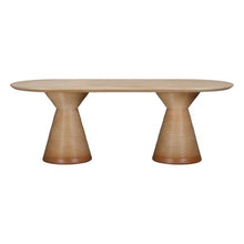 Pemberly Row Oval Stone Dining Table, Terracotta Finish, 86.8 in x 36.3 in x 30.5 in, Indoor/Outdoor Use, Concrete Construction, Seats 8, Midcentury Style Patio or Dining Room Table