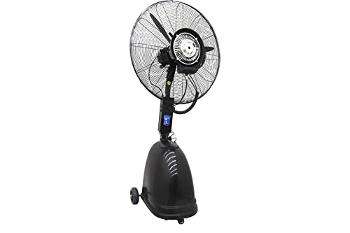 HayWHNKN 40L Misting Fan Industrial Spray Electric Fan Humidifying Fan Outdoor Standing Floor Fan 90°Oscillation 26inch 110V