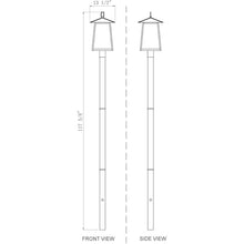 Z-Lite 5015PHBR-5009P96 Rainer 4 Light 119" Tall Post Light - Black
