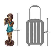 Design Toscano Shell Sounds Standing Girl Garden Statue Two Tone Bronze & Verdigris