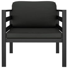MNCVXAXG 3 Piece Patio Lounge Set with Cushions Aluminum Anthracite