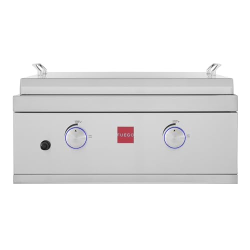 Fuego F27S-Griddle-B-NG F27S-Griddle-B 304SS Griddle Built-in Gas Grill, Stainless Steel