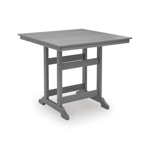 Signature Design by Ashley 1-Piece Outdoor Counter Height Table, Gray