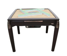 usamjtable Thin Black Walnut Style Automatic Mahjong Table with Numbered Tiles