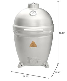 Blaze 20‑Inch Cast Aluminum Kamado Grill | Heavy-Duty 1″ Cast Aluminum Body | 20″ Hex Stainless Grates | Tongue‑and‑Groove Seal | BLZ‑20‑KAMADO