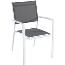 CAMBRIDGE Turner 7-Piece Outdoor Dining Set with 63" x 40" Expandable Table and Sling Chairs White/Grey