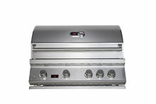 Bonfire 34-inch 4-Burner Liquid Propane Gas Grill 72,000 BTU Built in Outdoor BBQ with Infrared Burner and Rotisserie Kit for Bbq Island Kitchen, 304 stainless steel, CBB4-LP