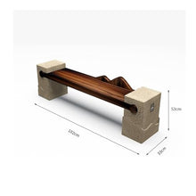 yanzhuen001 Outdoor Benches, Stainless Steel Park Chair - Outdoor Wooden Seating for Landscaping,Bench for Outdoor