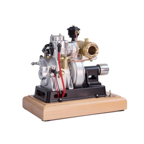 OKMO Hit and Miss Engine Model, 185-Type Micro Single-Cylinder 4-Stroke Engine Model for Classic Vintage Tractor (Pulley Version)