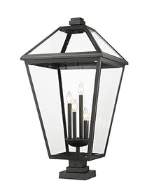 Z-Lite Talbot Outdoor Post Light, 4-Light, 240 Watts, Black