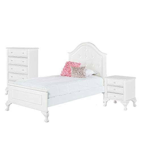 Picket House Furnishings Jenna 3 Piece Twin Kids Bedroom Set White