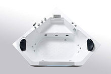 SIMBASHOPPING USA Whirlpool Bathtub Hydrotherapy 2 Persons 10 Water Jets Hot Tub 59" - Marbella