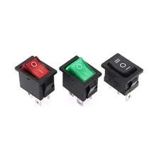 100PCS KCD1 Series 2/3/4 Pin ON-Off Boat Car Rocker Position Power Switches 15mm x 21mm Black Red Green 6A/250V 10A/125V AC(Red Light 3Pin,10000 PCS)